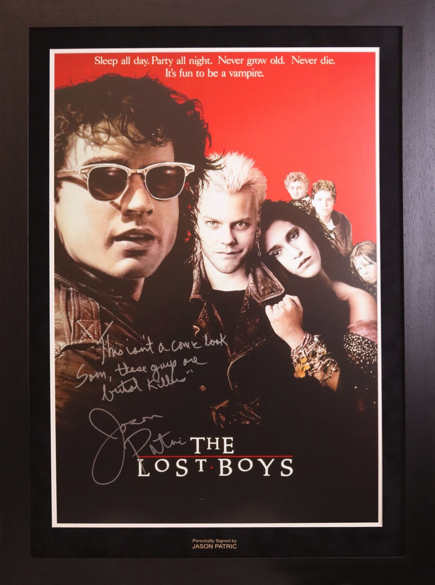 Lost Boys signed photo by Jason Patric - Memorabilia Framers Shop